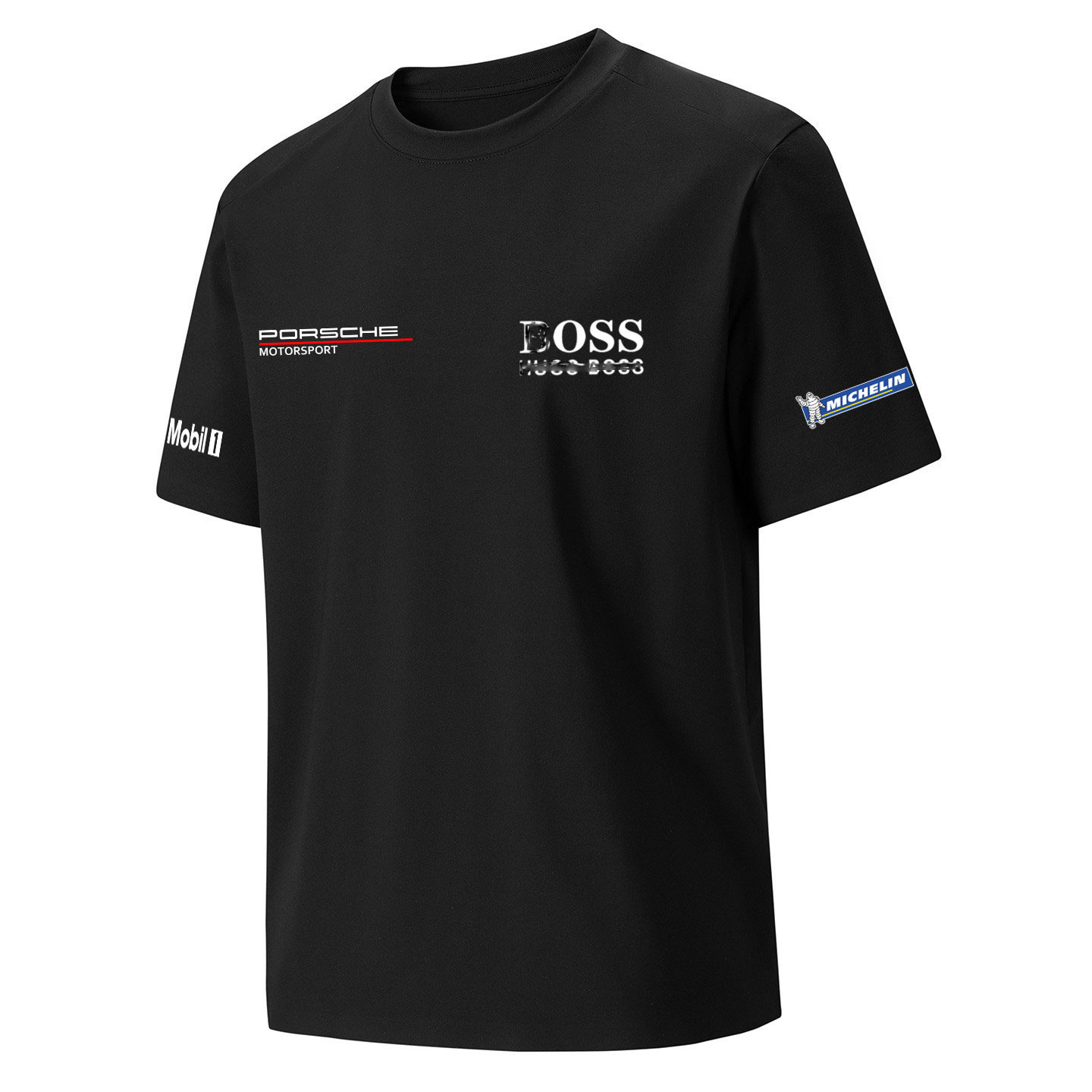 thumbnail for Cayenne crew neck Porsche co-branded racing men's polo shirt mercerized cotton casual short-sleeved T-shirt slim base shirt