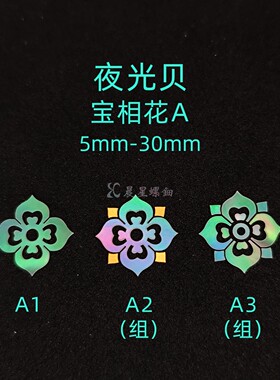螺钿夜光贝薄片宝相花团纹琵琶纹漆器学生毕设耳钉乐器首饰盒材料