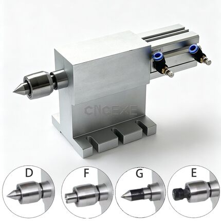 TS611Q数控雕刻机气动活动顶针尾座尾顶莫氏MT2中心高100MM ER11