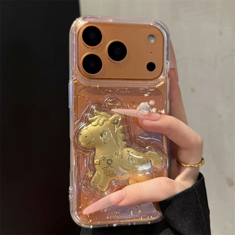 金箔马上有钱创意苹果17手机壳