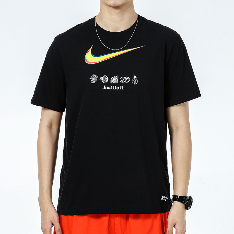 NIKE耐克短袖男2021秋季新款圆领半袖休闲运动服T恤DM7907-010