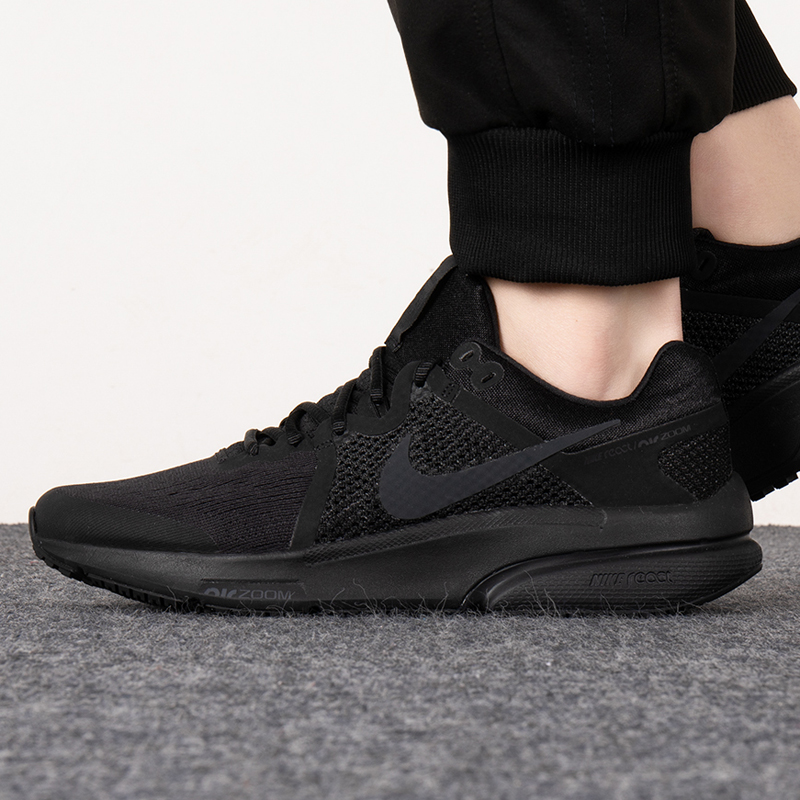 nike耐克鞋子男鞋2022新款黑武士zoom气垫减震跑步鞋潮da1102-002