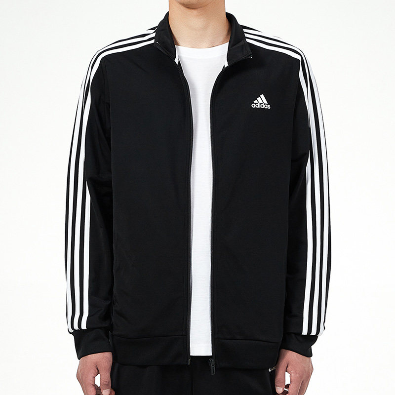 adidas阿迪达斯官网外套男装2021新款运动服立领上衣夹克男h46099