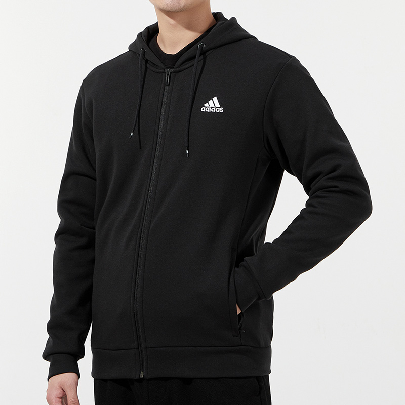 adidas阿迪达斯外套男2022新款运动服休闲防风连帽上衣夹克hb5081