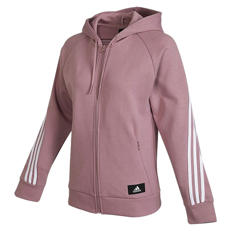 adidas阿迪达斯外套女2022新款运动服休闲防风连帽上衣夹克he1659