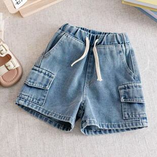 薄款 男童牛仔短裤 外穿四分裤 休闲儿童裤 2025 夏季 子小男孩热裤 新款