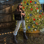 复古浅色裤 加厚保暖直筒裤 子新款 tingtings 牛仔裤 女春季 宽松长裤