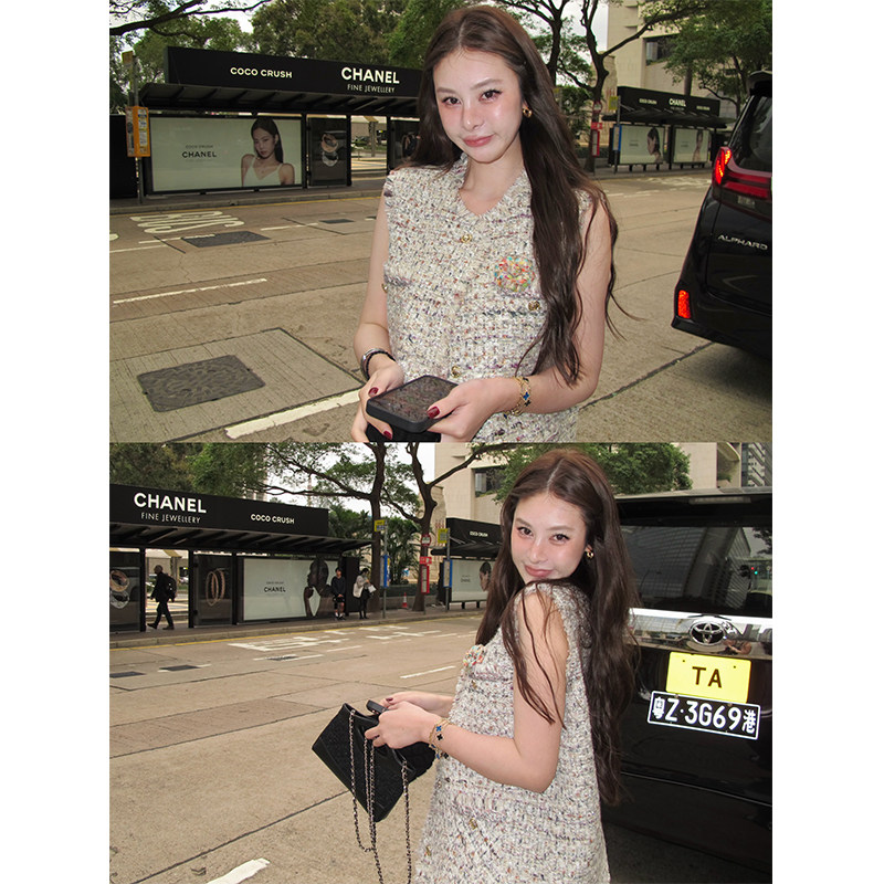 tingtings 高级定制款小香风马甲背心女春季叠穿无袖时尚马夹上衣