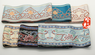 闭店清仓晗光阁新色织提花梵莲汉服窗帘花边diy古装时装禅意辅料