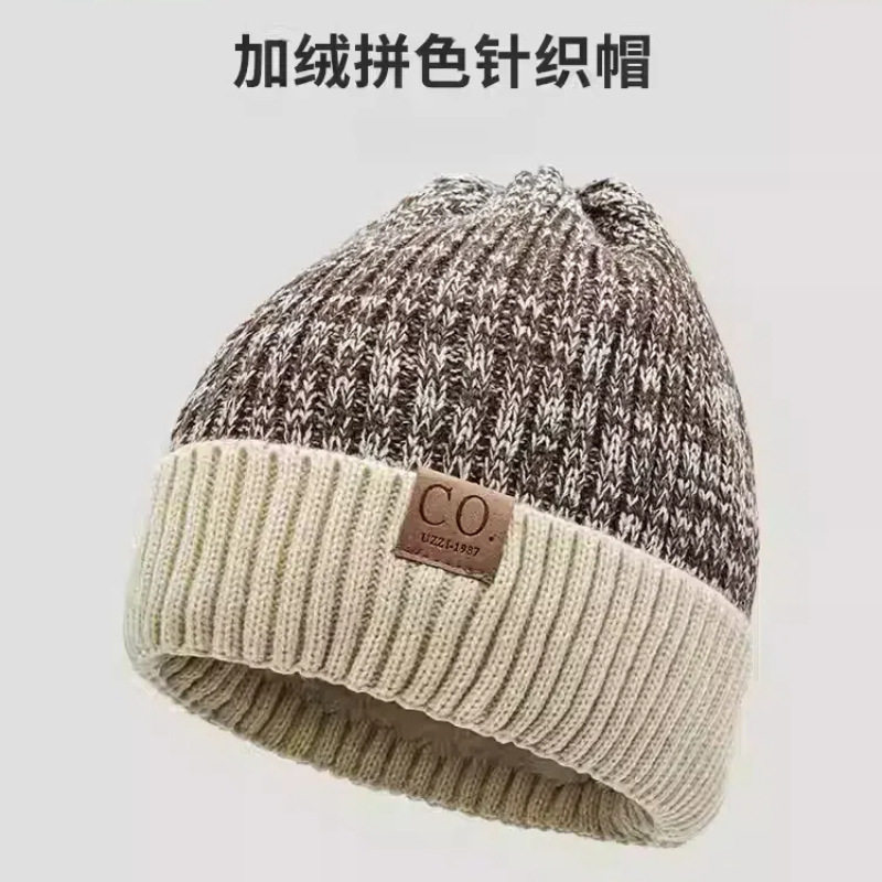 男士冬季加绒加厚保暖防风针织帽