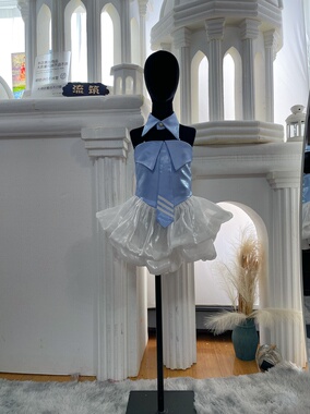 出租出售流筑2025新款重工潮服蓝色夏季炸街时尚潮流百搭女童走秀