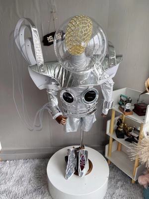 出租出售男童女童银色未来科技感模特走秀潮服装车模元宇宙演出服
