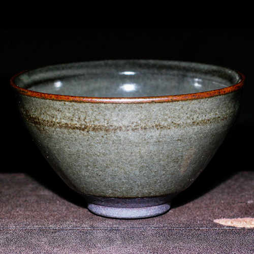 行云龙窑柴烧宋代复古油滴盏灰贝束口品茗杯主人杯功夫茶具