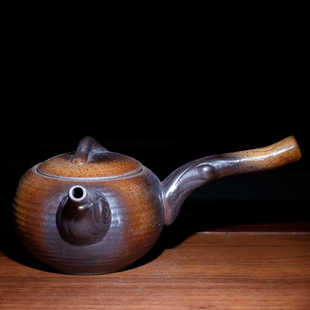 建盏家用陶瓷壶煮水壶养生茶道煮茶壶炭火炉用侧把陶土烧水壶小号