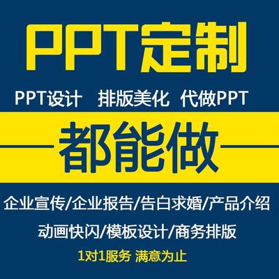 PPT代制作美化答辩模板课件汇报幻灯片定制排版公司企业介绍优化
