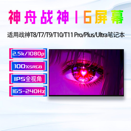 神舟战神T8 T7 T9 10 T11 Pro/Plus/Ultra DA5/7/9NS/P笔记本屏幕