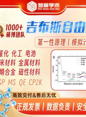 吉布斯自由能丨MS/Gaussian/QE/CP2K 性原理计算 DFT模拟