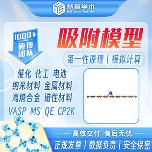 吸附模型丨MS/Gaussian/QE/CP2K 性原理计算 DFT模拟