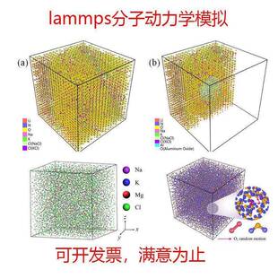 lammps分子动力学模拟代算 分子对接 模拟计算,lammps建模
