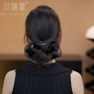 轻奢新款 高级气质浪漫丝绒流星发圈大肠发圈FQ313