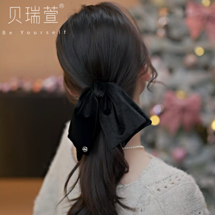 韩版裙摆高级丝绒蝴蝶结抓夹头饰发饰发卡ZJ521