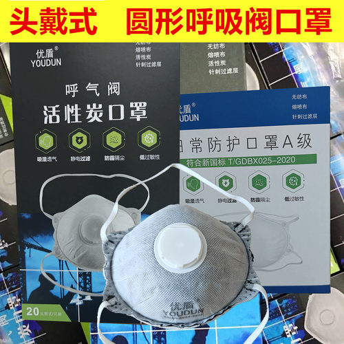 优盾圆形头戴式工业口罩车间打磨