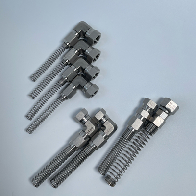 固瑞克Grac厂家订制不锈钢1/4供油漆管路枪下3/8防折弯弹簧活接头