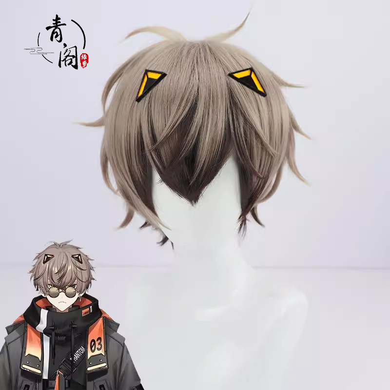 【青阁】 彩虹社cos假发虚拟主播Alban Knox层次反翘渐变