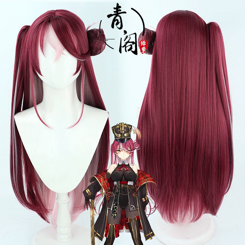 【青阁】虚拟vtuber播主海盗船长 宝钟玛琳cos假发生日3D衣装造型