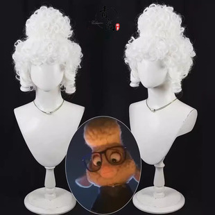 【青阁】疯狂动物城 羊副市长cospaly假发纯白色羊毛卷造型款