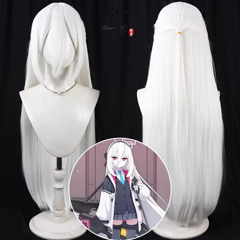 【青阁】碧蓝档案 天童凯伊cos假发Kei白色长散发头皮图片