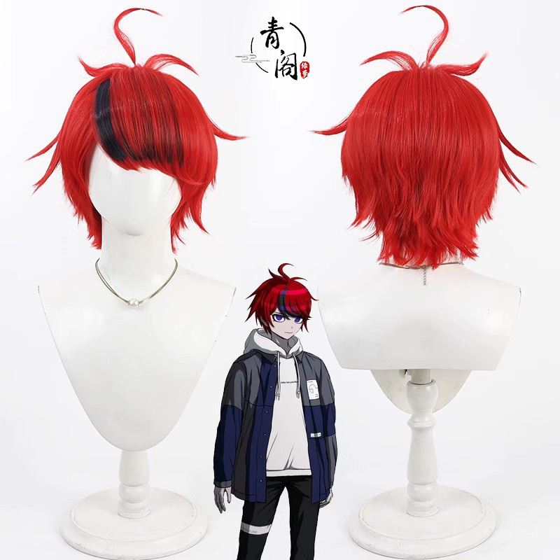 【青阁】百日战纪 最终防卫学园 澄野拓海cos假发黑色挑染打毛顶