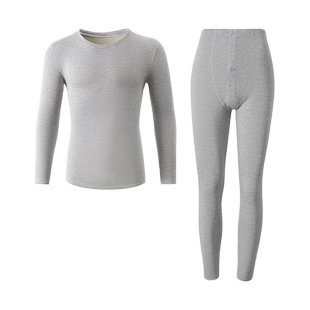 100%桑蚕丝保暖内衣男士冬季加绒加厚自发热线衣线裤秋衣秋裤套装