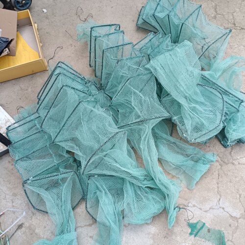 10条新款精品黄鳝笼手工鳝鱼网3门4门有结无结网黄鳝泥鳅笼折叠笼