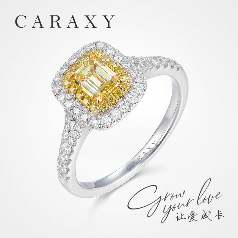 【合成/培育】彩钻群镶1克拉cvd黄钻18K金婚戒女款正品|msdalam kategori barang kemas/berlian/Emerald/emas, 人工宝石/处理宝石, 合成（处理）钻石手饰 - dari Buy2taobao.com untuk memberikan perkhidmatan ejen Taobao profesional membeli