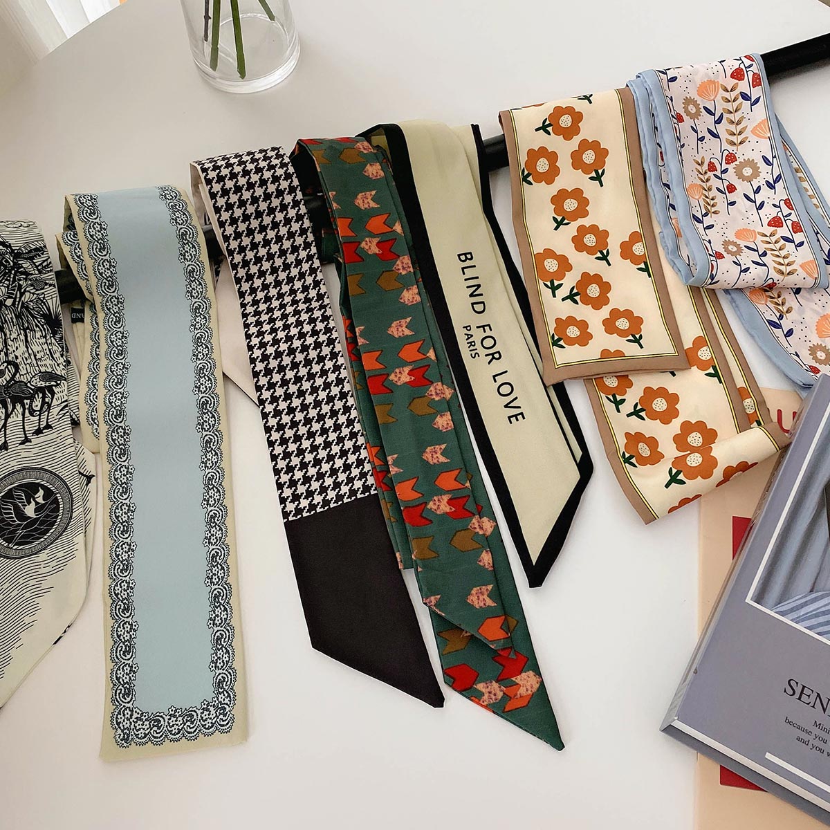 丝巾外出超仙网红新款头绳发带