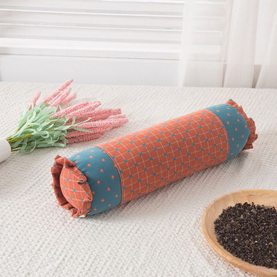 新品圆柱型牵引护颈决明子双层纱