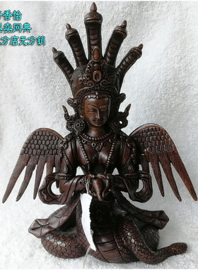 7寸龙树菩萨尼泊尔纯铜古色佛像