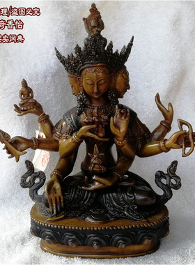 7寸朗觉玛尼泊尔铜佛像尊胜佛母