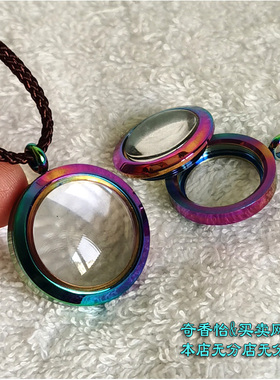 亚克力透明嘎乌盒坠圆形五色嘎呜