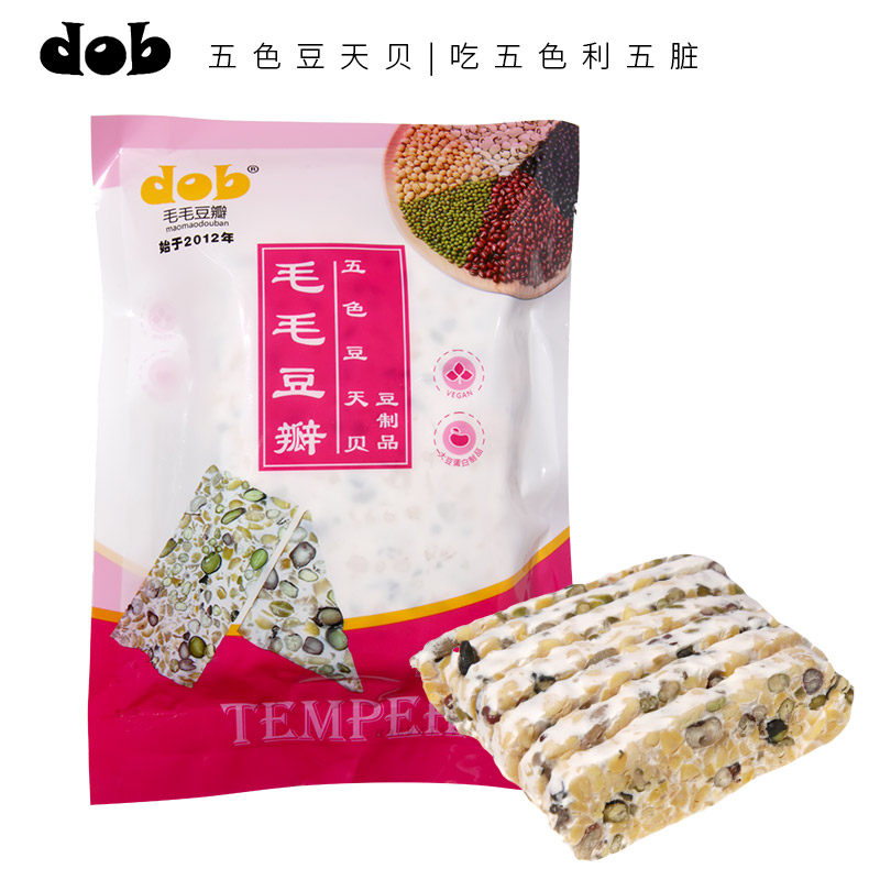 毛毛豆瓣天贝500g素肉高蛋白健身餐VB12素食丹贝tempeh