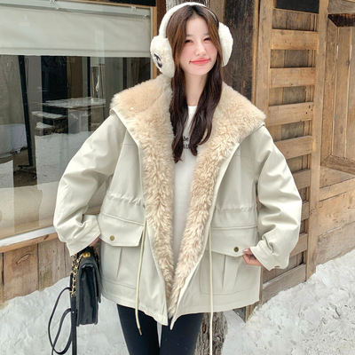 女式羽绒服2025冬季新款女装毛绒大毛领白鸭绒时尚保暖外套HS3361