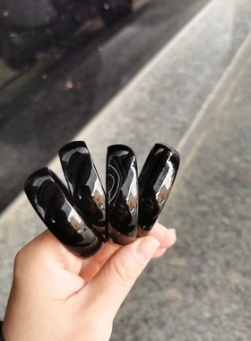 包邮乌鸡黑色薄款宽版玛瑙手镯儿童女童女生玉髓手环镯子佳飞龙48