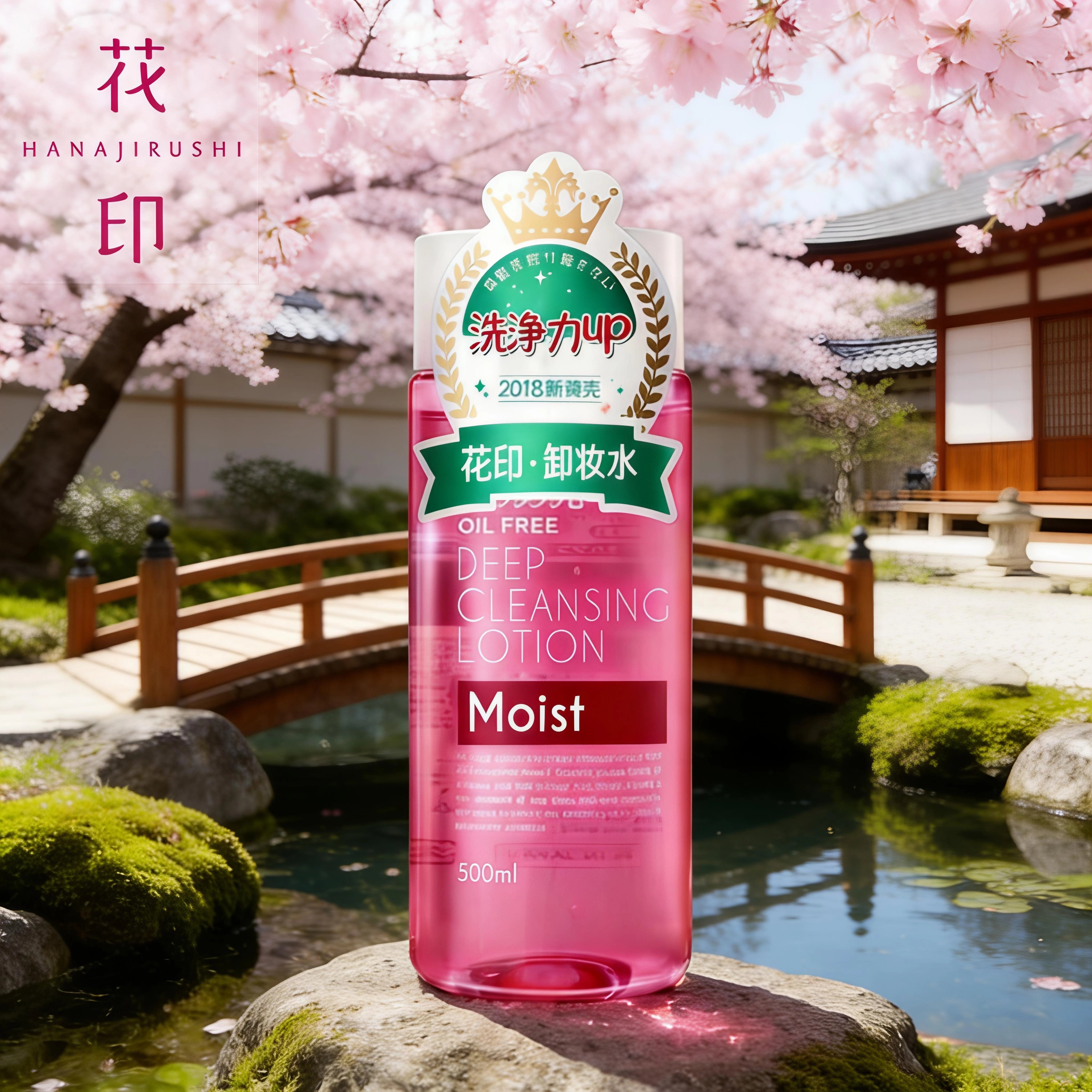 花印卸妆水500ml清洁眼唇脸部干性敏感肌油性卸妆液油乳膏女