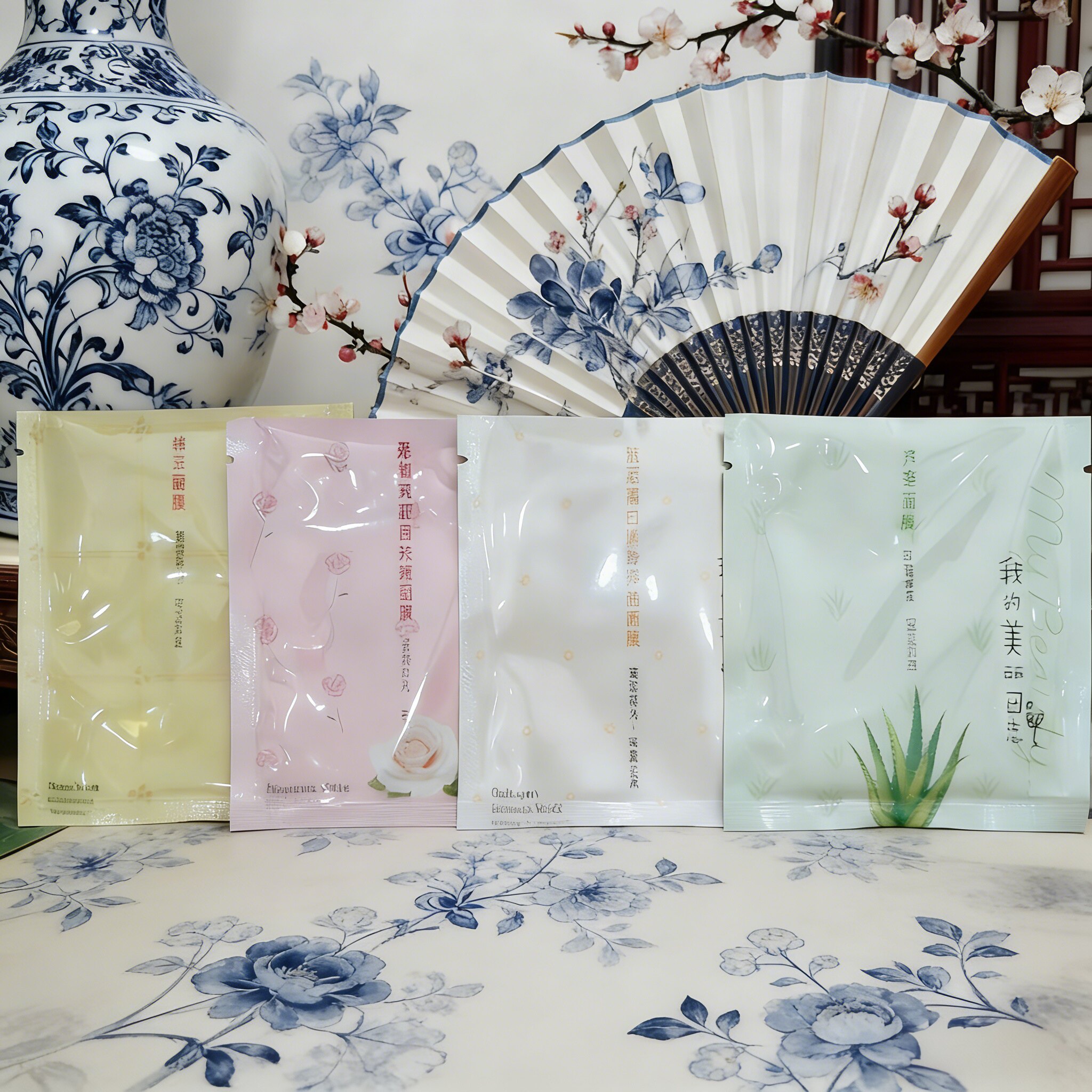 10片20片50片散装我的美丽日志日记芦荟玻尿酸女子夜间贴面膜混装