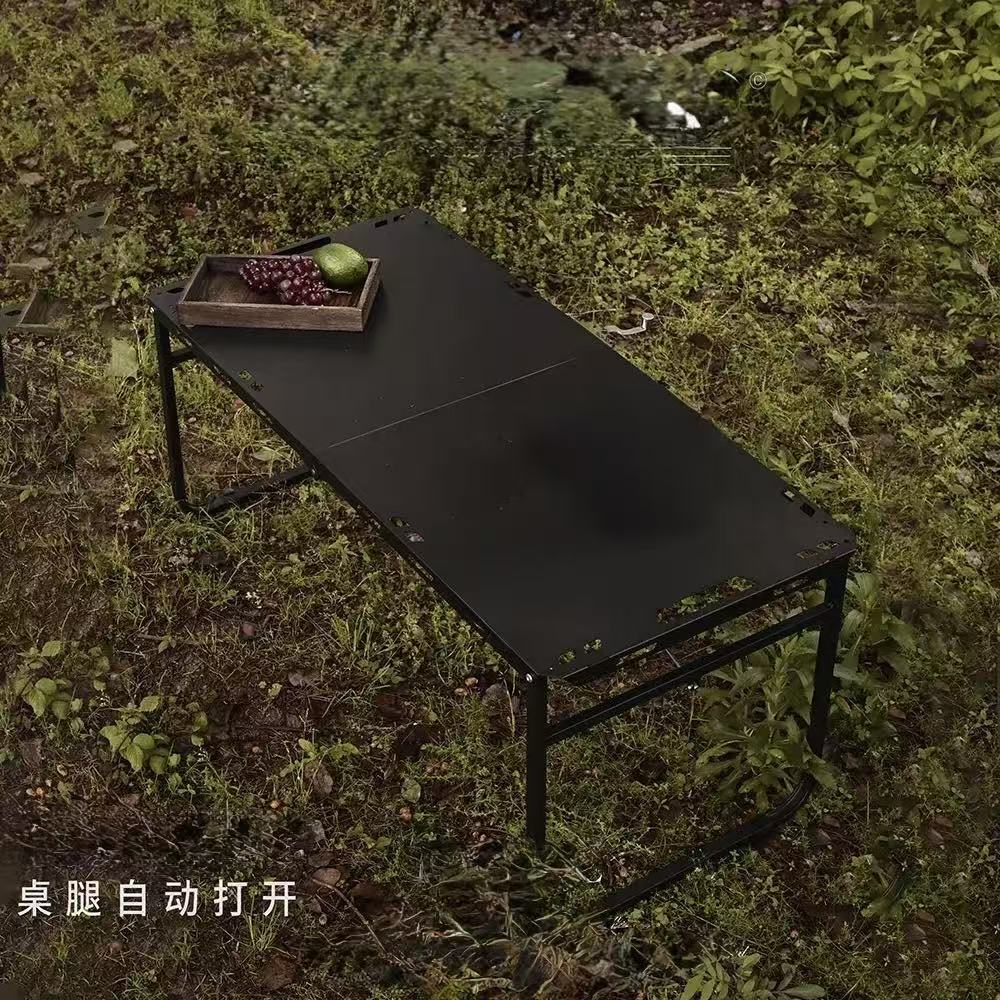 折叠桌子液压杆速开桌面轻量便携