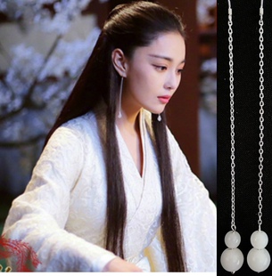 三生三世十里桃花白浅思美人张馨予莫愁女同款花瓣耳饰纯银耳环