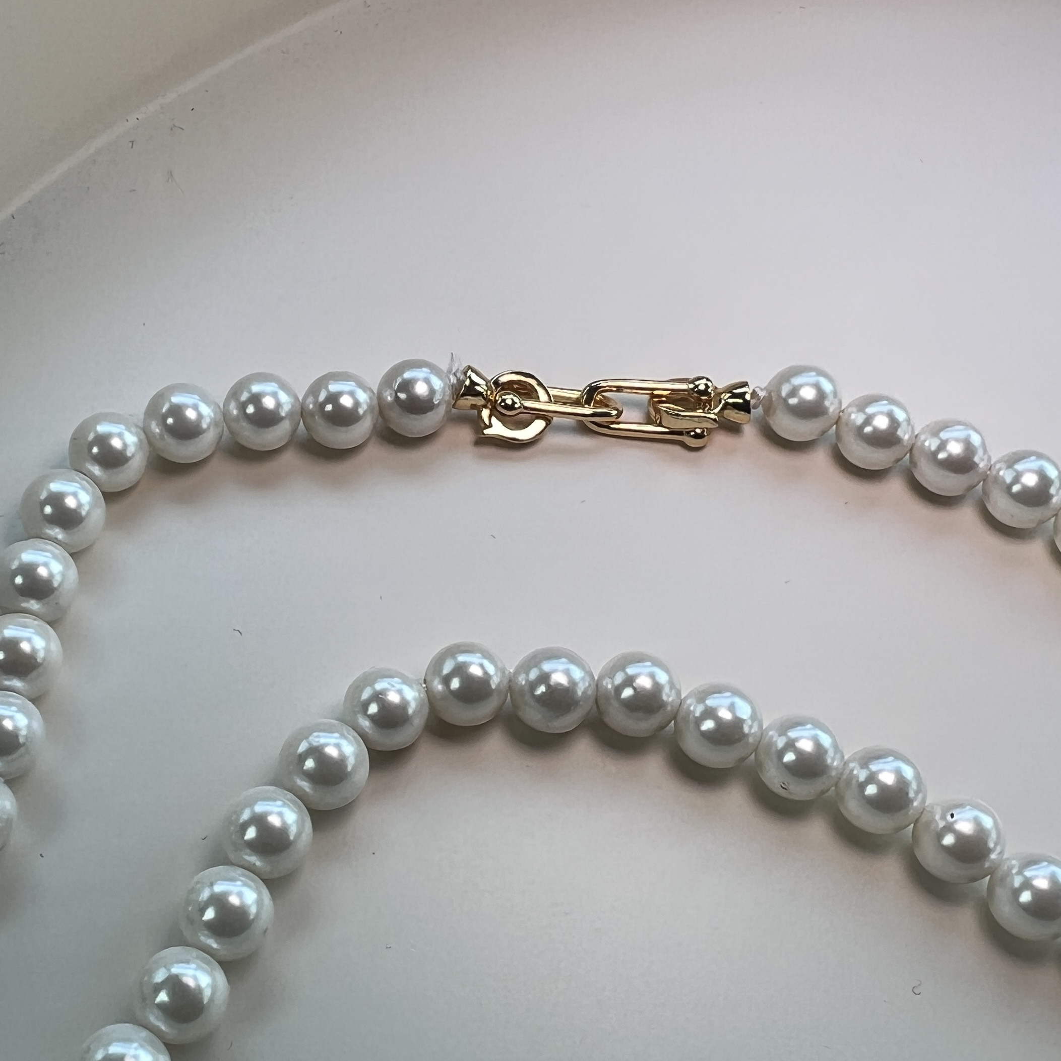 DIY饰品纯银s925配件简约INS马蹄链扣珍珠玉石蜜蜡项链手链加延长