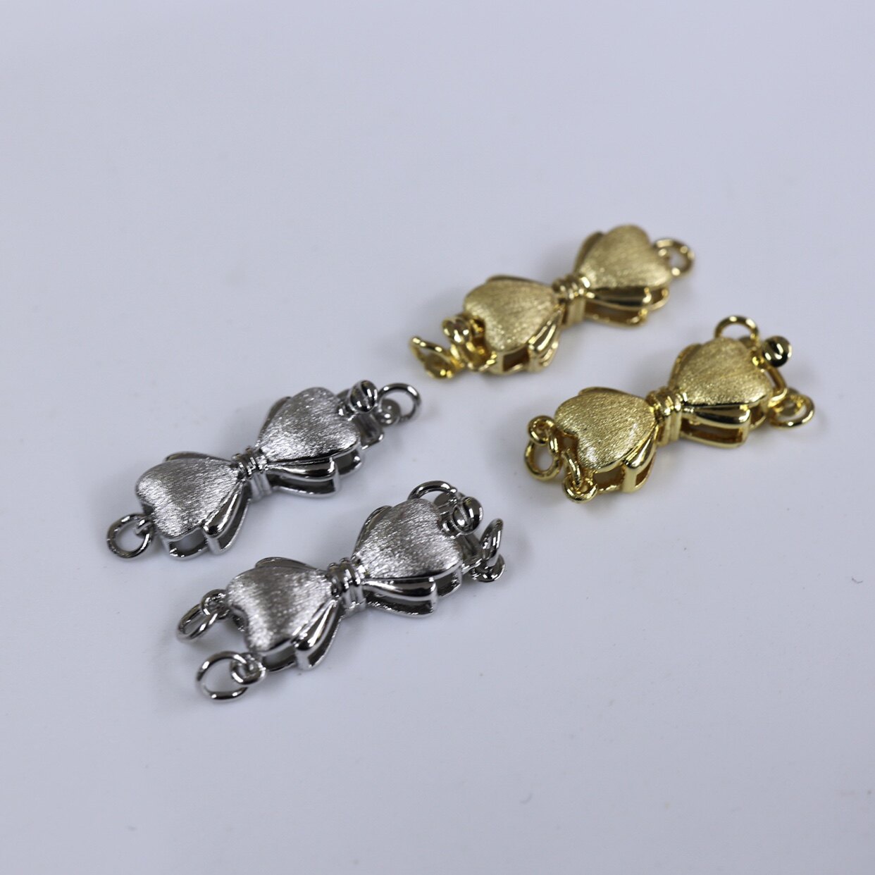 PEARL NECKLACE LOCK BUCKLE HEAD 18K GOLD-FILLED GOLD-FILLED INSERT BOW JEWELRY ACCESSORIES DIY SINGLE-ROW DOUBLE-BREASTED COPPER BUCKLE