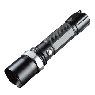 保安LED强光手电筒远光灯 三档变焦可充电车载应急 户外野营夜骑